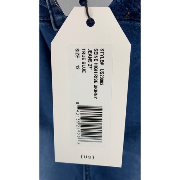 Universal Standard Seine High Rise Skinny Jeans Womens Plus 12 Regular True Blue - Picture 8 of 9